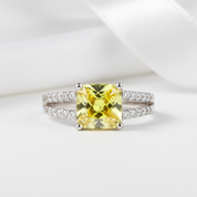 Yellow Canary 2.0 Ct Diamond Option Split Shank Ring-Black Diamonds New York