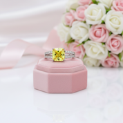 Yellow Canary 2.0 Ct Diamond Option Split Shank Ring-Black Diamonds New York