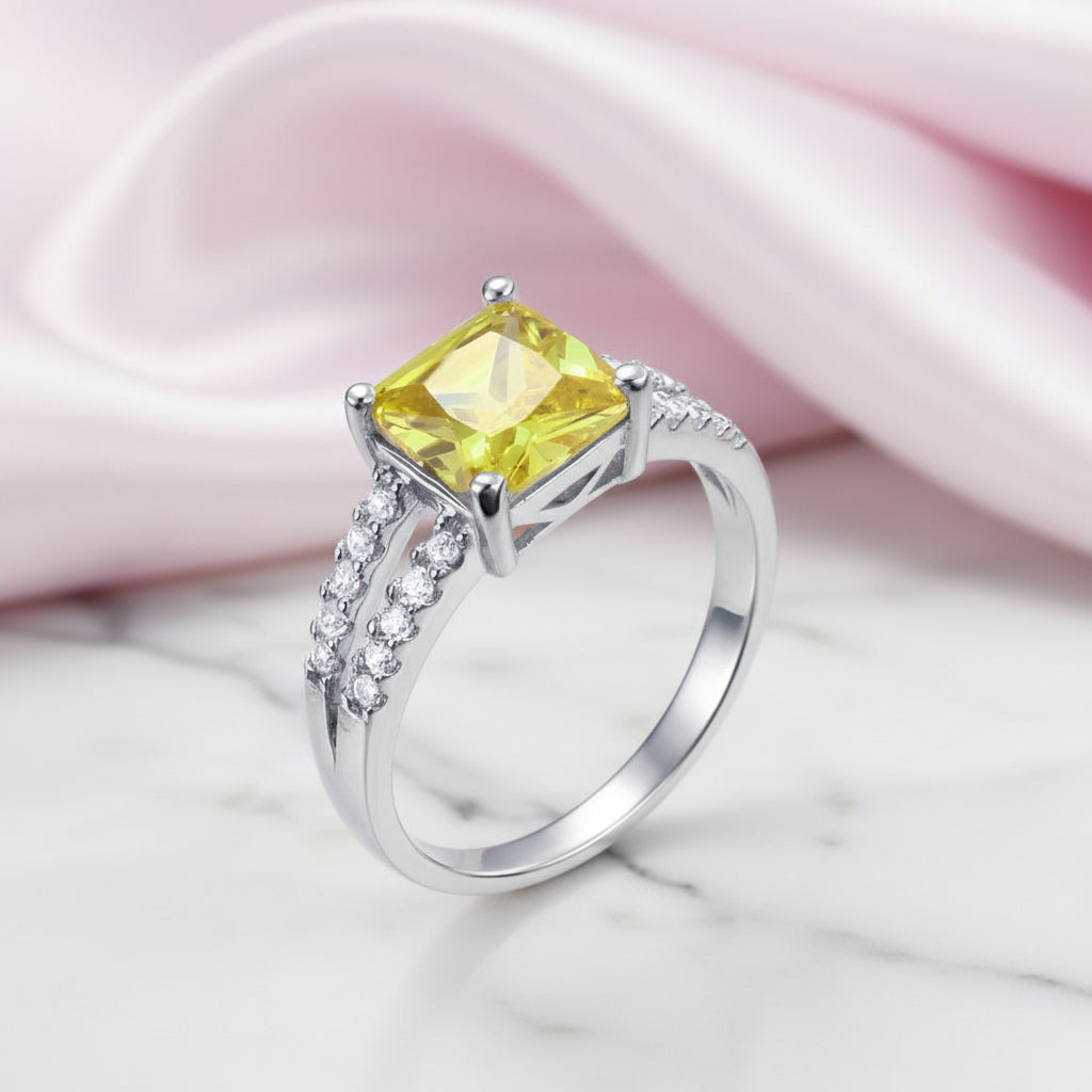 Yellow Canary 2.0 Ct Diamond Option Split Shank Ring-Black Diamonds New York