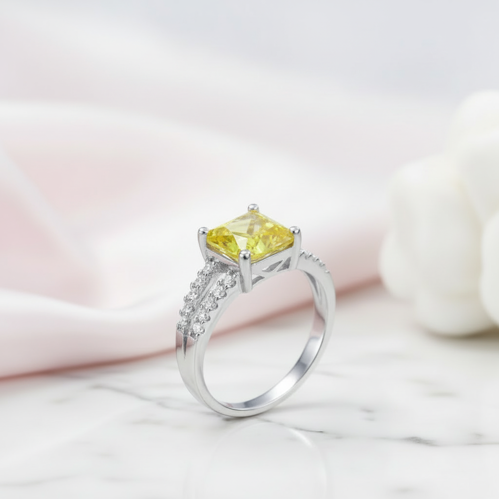 Yellow Canary 2.0 Ct Diamond Option Split Shank Ring-Black Diamonds New York