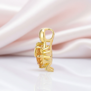 Yellow Garnet Diamond Option Crab Necklace-Black Diamonds New York