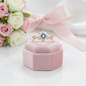 Yellow Gold 2.0ct Round Cut Solitaire Engagement Ring-Black Diamonds New York