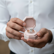 Yellow Gold 3.5ct Emerald Cut Engagement Ring & Emerald Cut Band-Black Diamonds New York