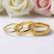 Yellow Gold Classic Tungsten Wedding Band-Black Diamonds New York