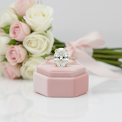 Yellow Gold Oval Cut Simulated Diamond Option Engagement Ring-Black Diamonds New York