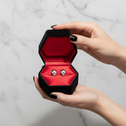 Skull Yellow Gold Diamond Screw Stud Earrings-Black Diamonds New York