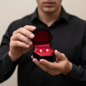 Skull Yellow Gold Diamond Screw Stud Earrings-Black Diamonds New York