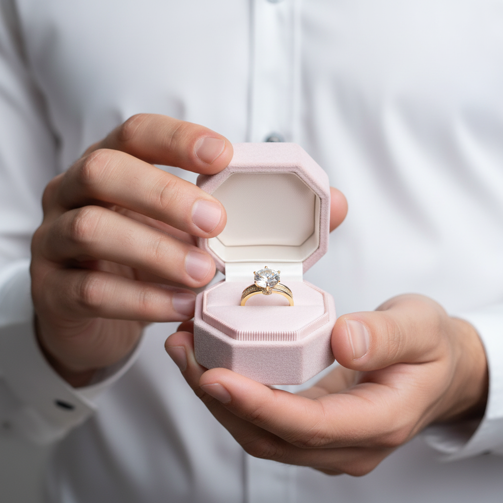 Yellow Gold Sparkling Diamond Option Engagement Ring-Black Diamonds New York