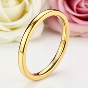 Yellow Gold Titanium Men's Wedding Band-Black Diamonds New York