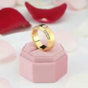 Yellow Gold & White Gold Classic Men's Wedding Band-Black Diamonds New York