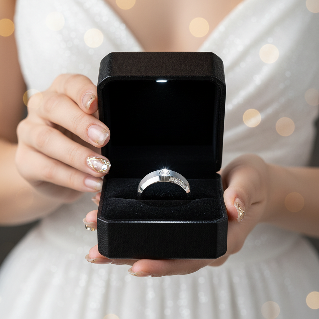 Yellow Gold & White Gold Classic Men's Wedding Band-Black Diamonds New York