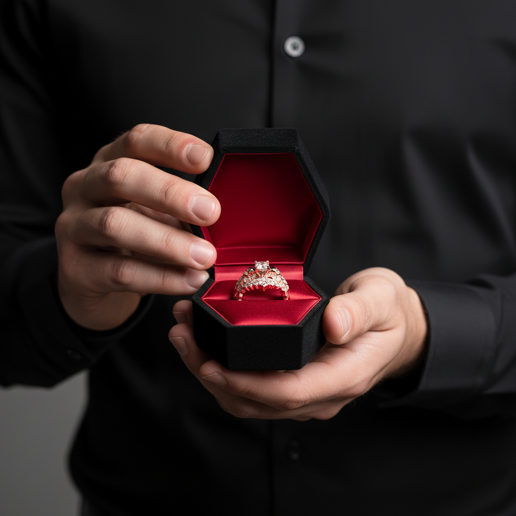 You're My Forever- 1.25 Carat Round Cut Diamond Skulls Promise Ring Set-Black Diamonds New York