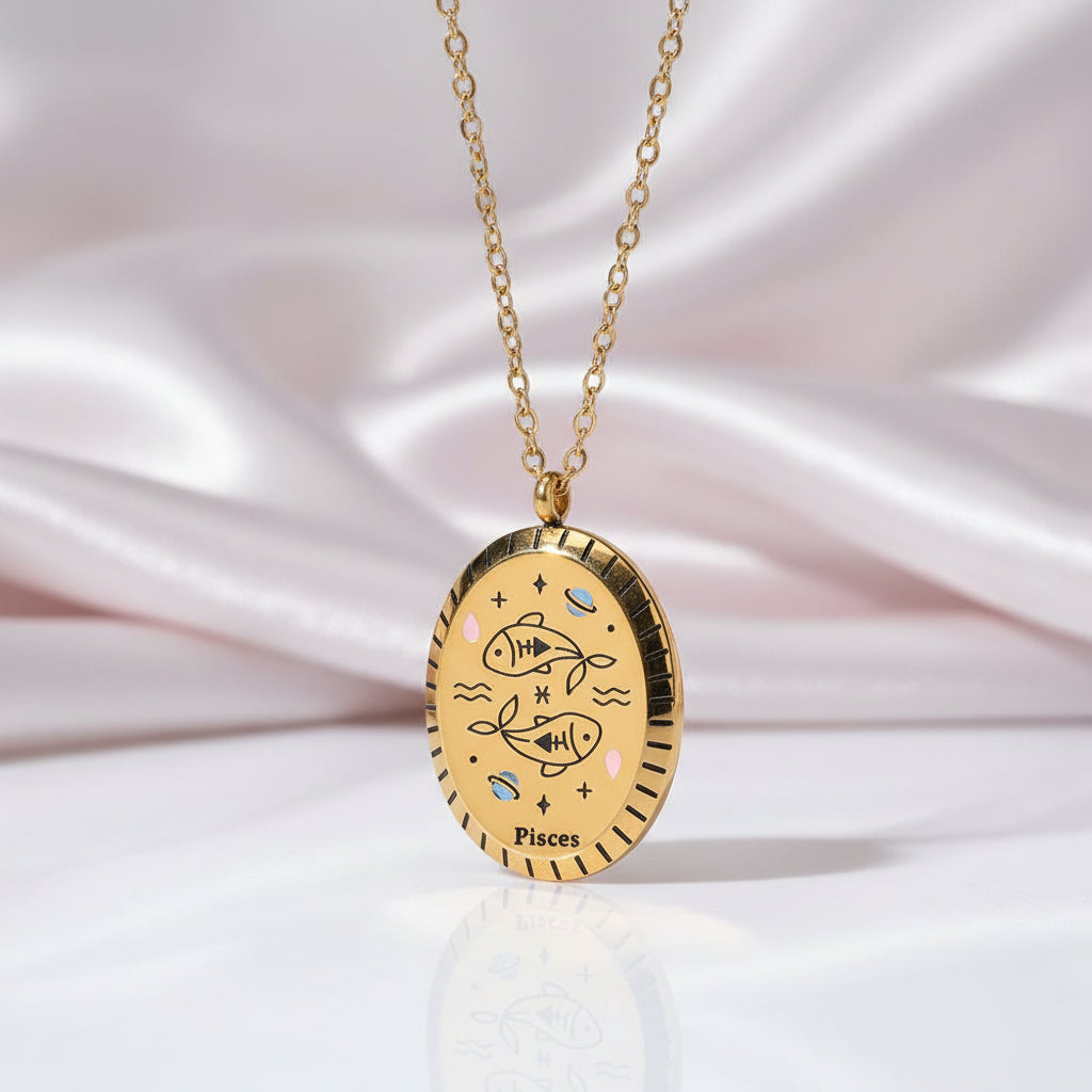 Zodiac Sign Constellation Pendant Necklace-Black Diamonds New York