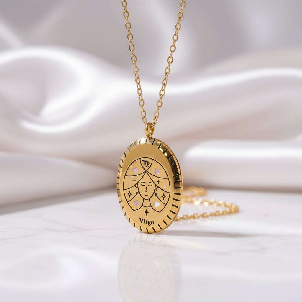 Zodiac Sign Constellation Pendant Necklace-Black Diamonds New York