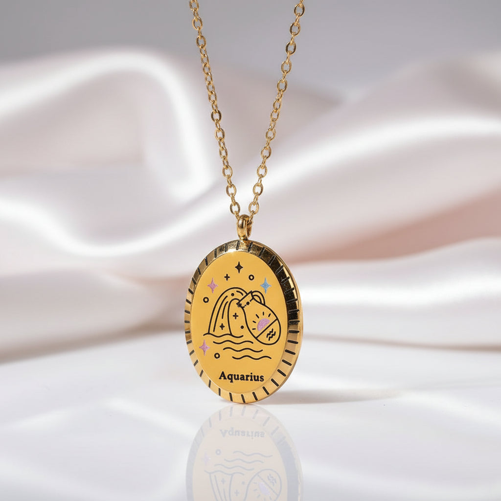 Zodiac Sign Constellation Pendant Necklace-Black Diamonds New York