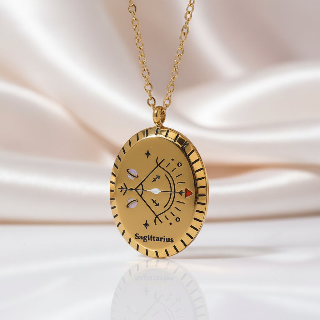 Zodiac Sign Constellation Pendant Necklace-Black Diamonds New York