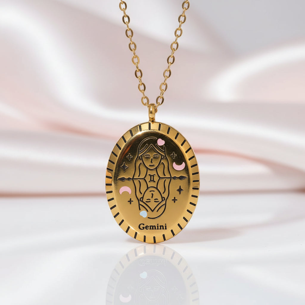 Zodiac Sign Constellation Pendant Necklace-Black Diamonds New York