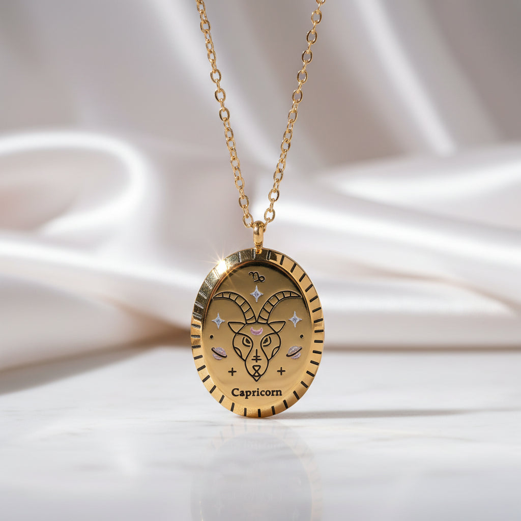 Zodiac Sign Constellation Pendant Necklace-Black Diamonds New York