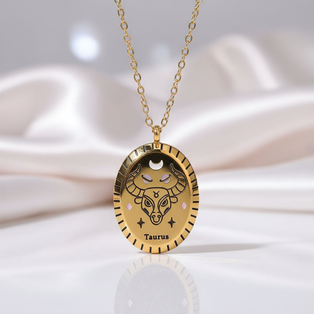 Zodiac Sign Constellation Pendant Necklace-Black Diamonds New York