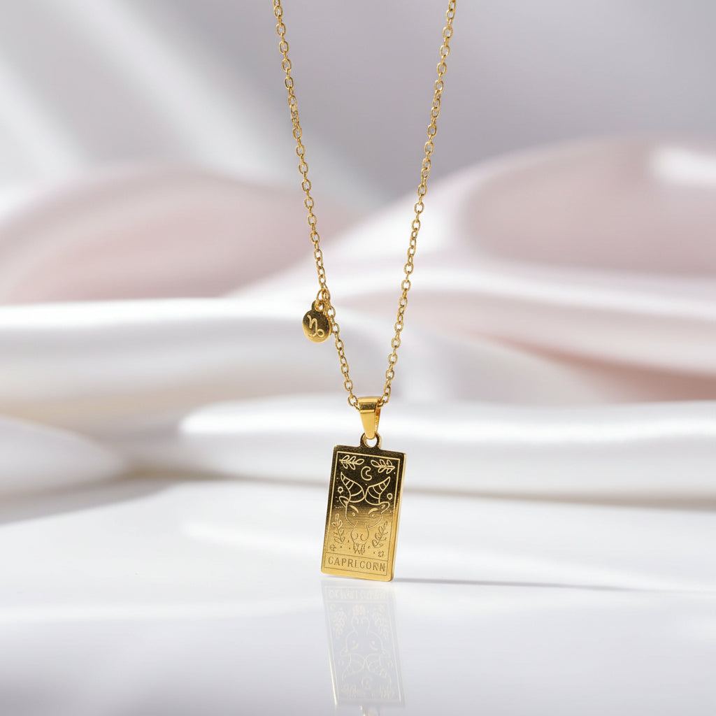 Zodiac Sign Pendant Necklace with Constellation-Black Diamonds New York