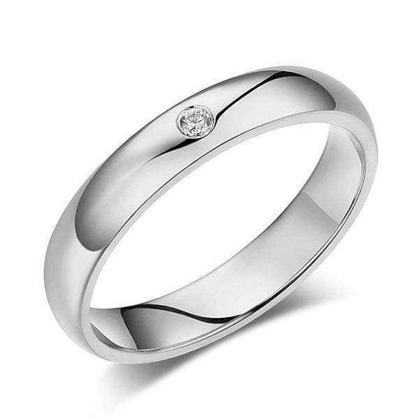 0.03ct Natural Diamonds 14K White Gold Bridal Ring - Black Diamonds New York