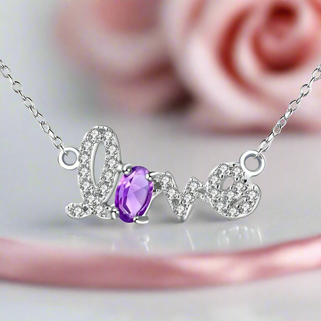 0.29 ct Love Letter Natural Gemstone Necklace-Black Diamonds New York