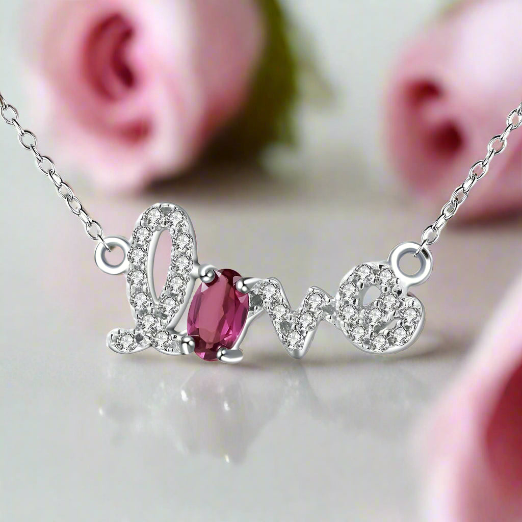 0.29 ct Love Letter Natural Gemstone Necklace-Black Diamonds New York