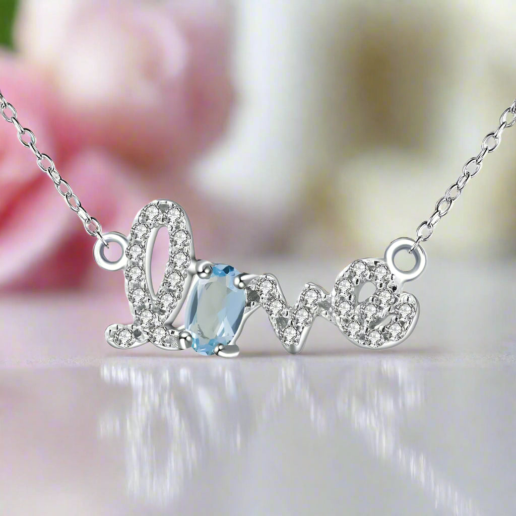 0.29 ct Love Letter Natural Gemstone Necklace-Black Diamonds New York