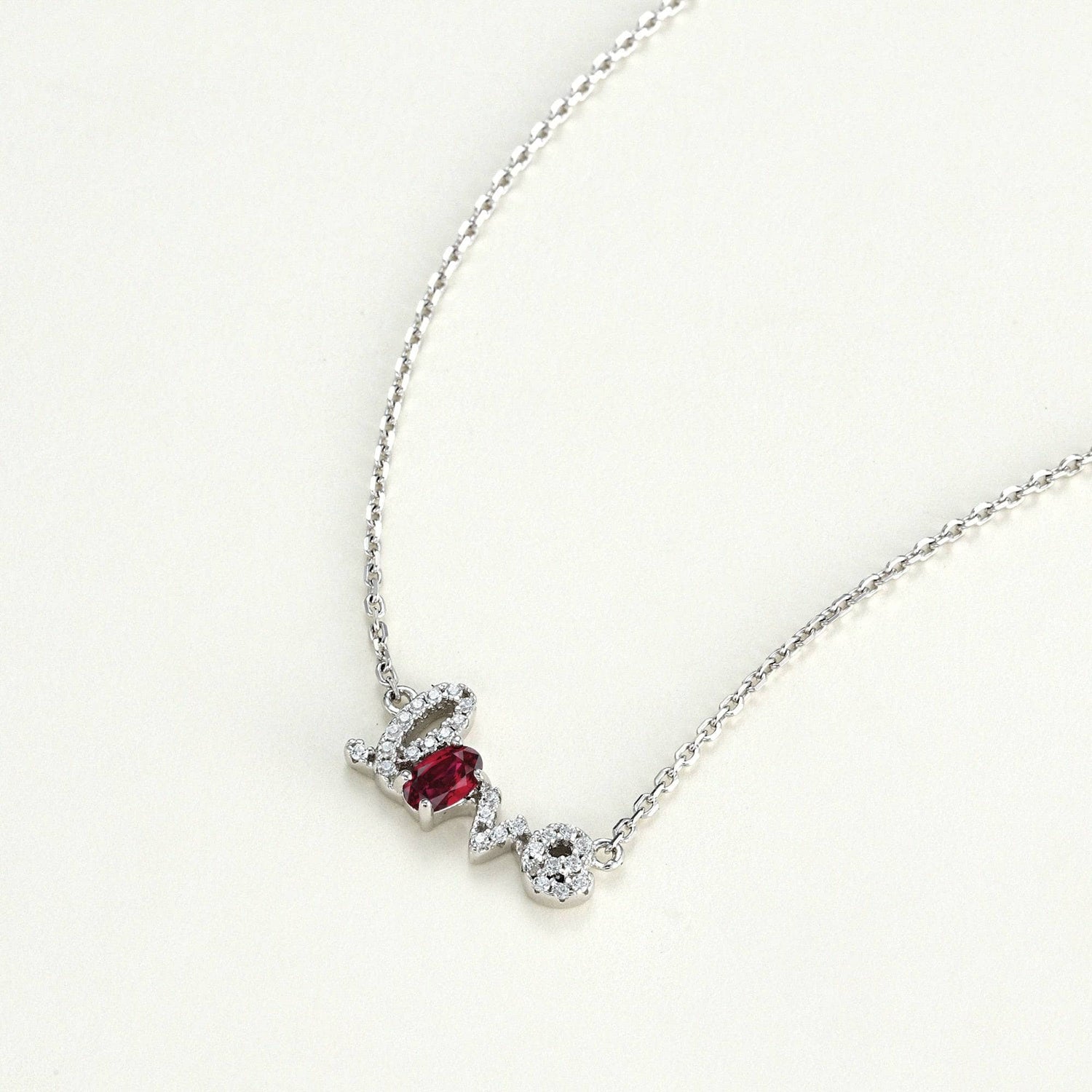 0.29 ct Love Letter Natural Gemstone Necklace-Black Diamonds New York