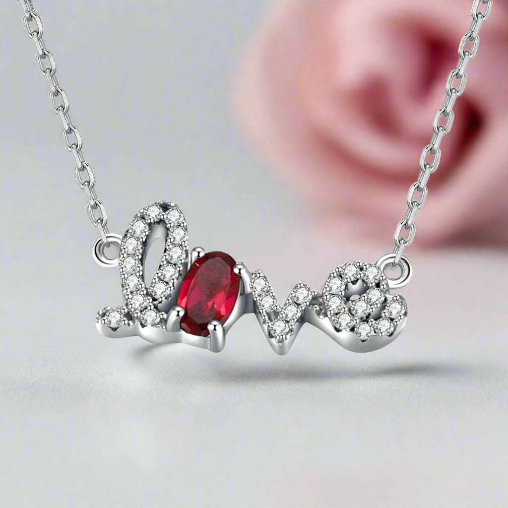 0.29 ct Love Letter Natural Gemstone Necklace-Black Diamonds New York