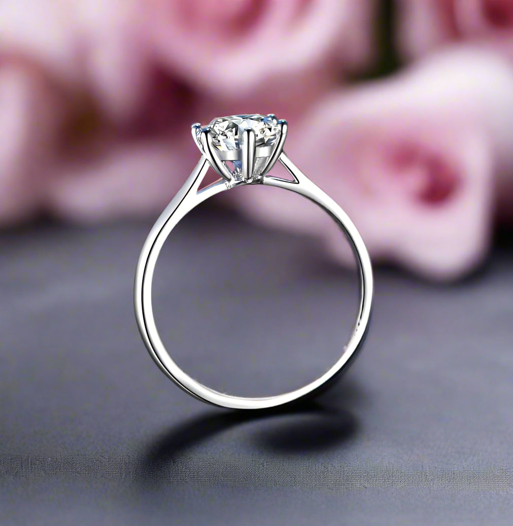 0.5-3ct Classic Diamond Solitaire Wedding Ring-Black Diamonds New York