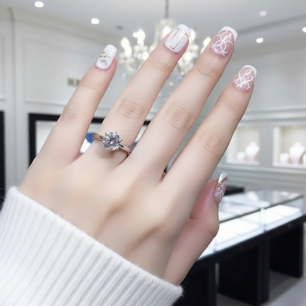 0.5-3ct Classic Diamond Solitaire Wedding Ring-Black Diamonds New York