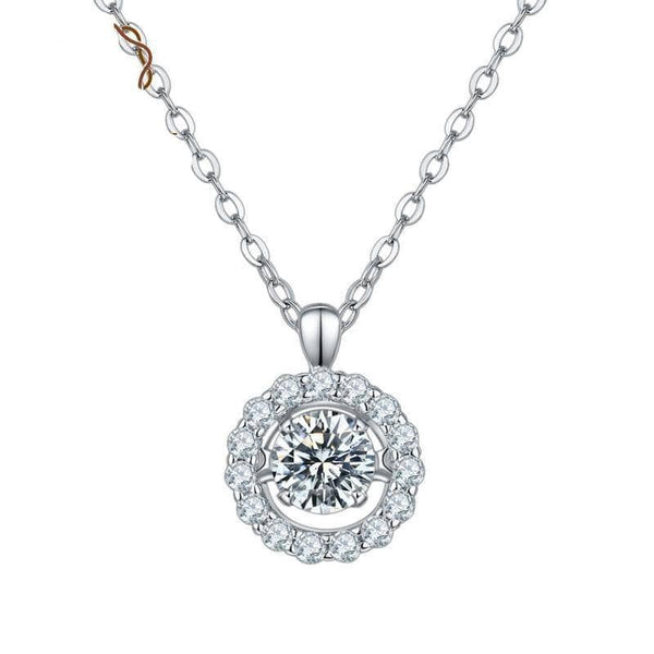 0.5Ct 5.0mm Twinkle Setting Moissanite Diamond Necklace from