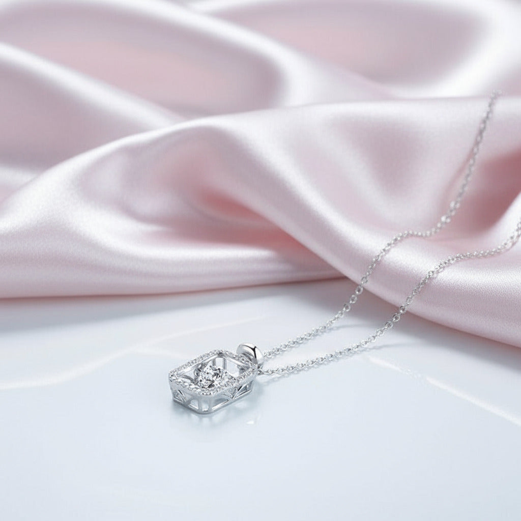 0.5 Ct Twinkle Setting Diamond Necklace-Black Diamonds New York