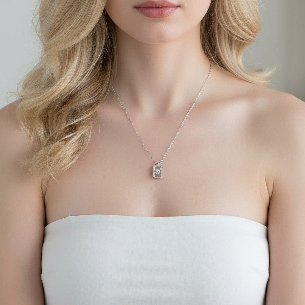 0.5 Ct Twinkle Setting Diamond Option Necklace-Black Diamonds New York