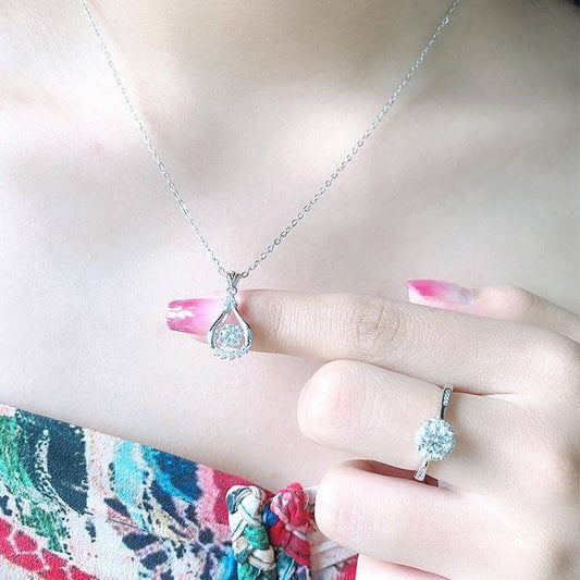 0.5Ct D Color Twinkle Moissanite Diamond Necklace-Black Diamonds New York