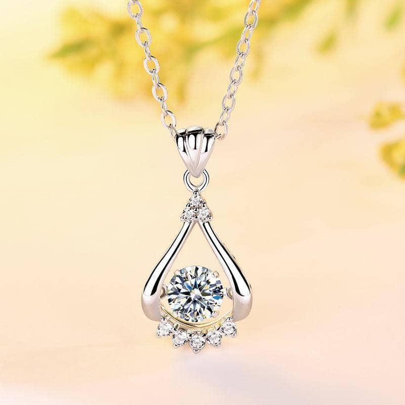 0.5ct Dancing Moissanite Diamond Necklace - Black Diamonds New York