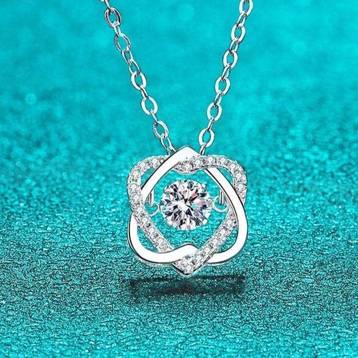 0.5ct Diamond Beating Heart Necklace-Black Diamonds New York