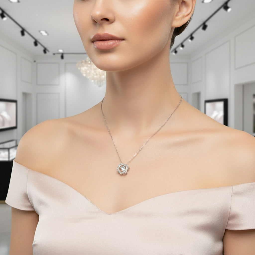 0.5 Ct Diamond Beating Heart Necklace-Black Diamonds New York