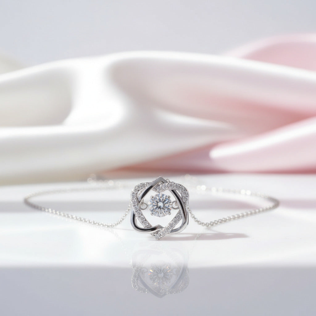 0.5 Ct Diamond Beating Heart Necklace-Black Diamonds New York