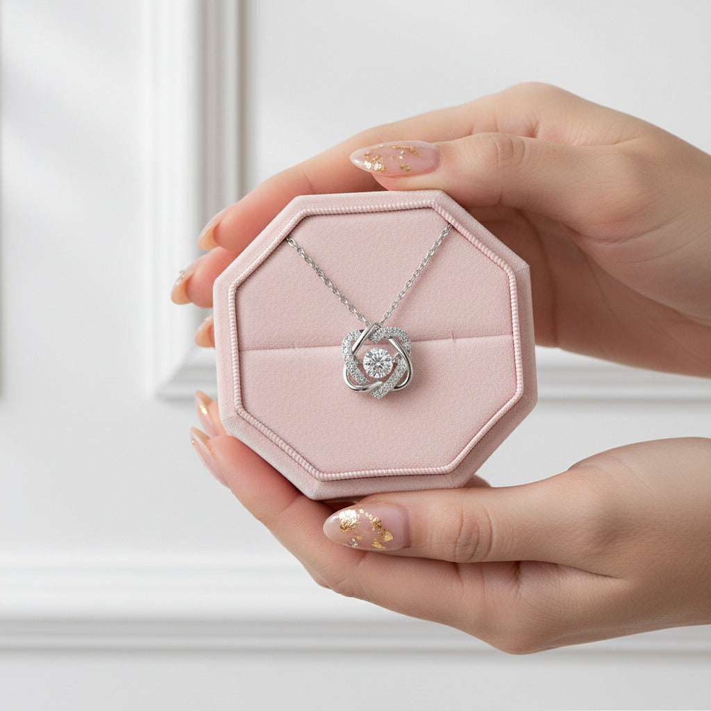 0.5 Ct Diamond Beating Heart Necklace-Black Diamonds New York