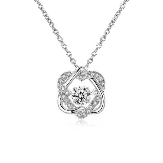 0.5ct Moissanite Diamond Beating Heart Necklace-Black Diamonds New York