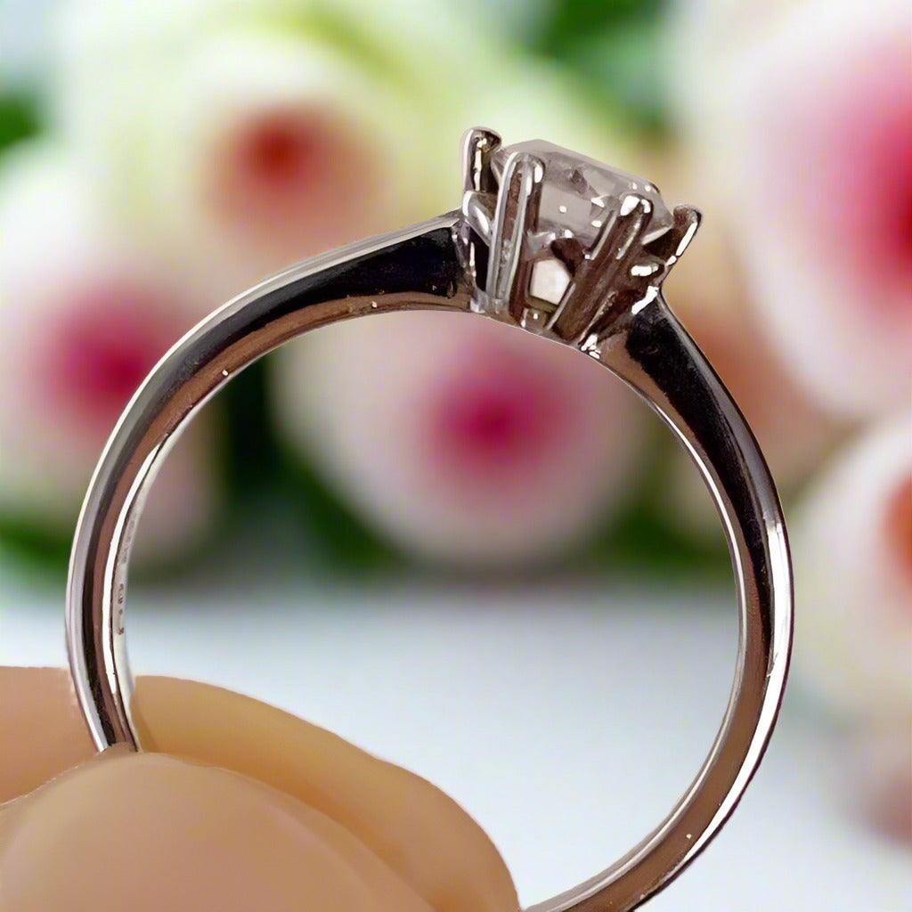 0.5ct Round Cut Diamond Engagement Ring-Black Diamonds New York