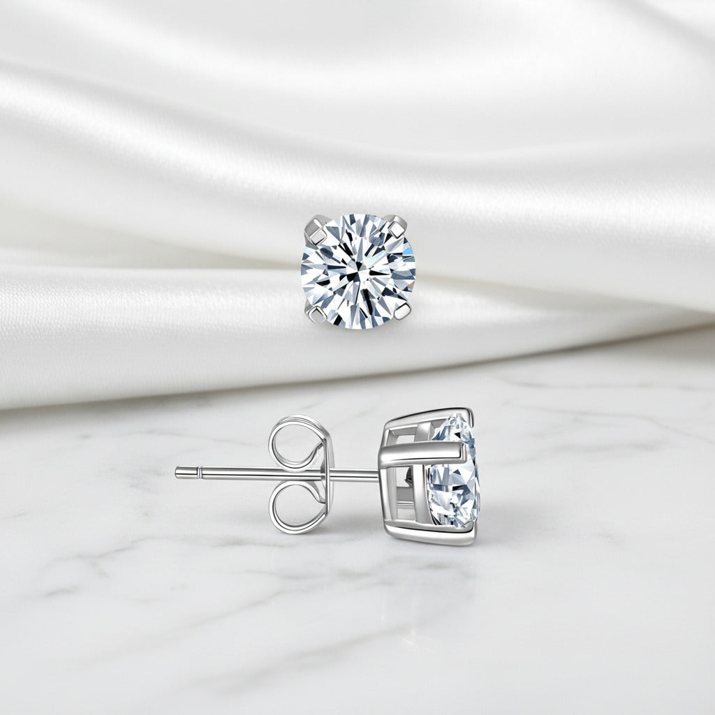 0.5ct Round Diamond Option Earring (1 Piece) Unisex-Black Diamonds New York