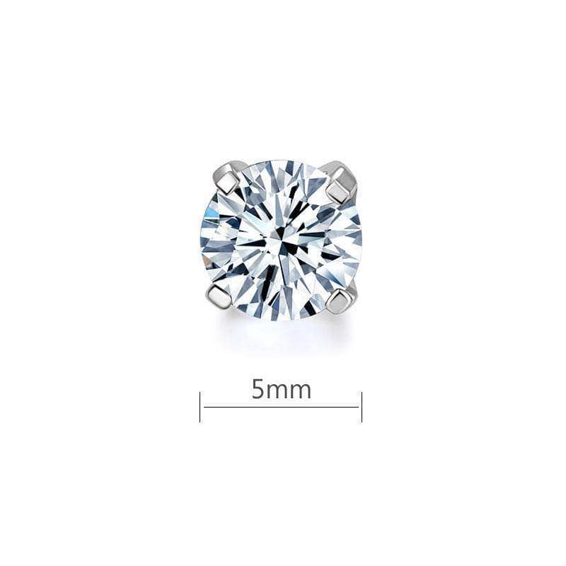 0.5ct Round Moissanite Diamond Earring (1 Piece) Unisex - Black Diamonds New York