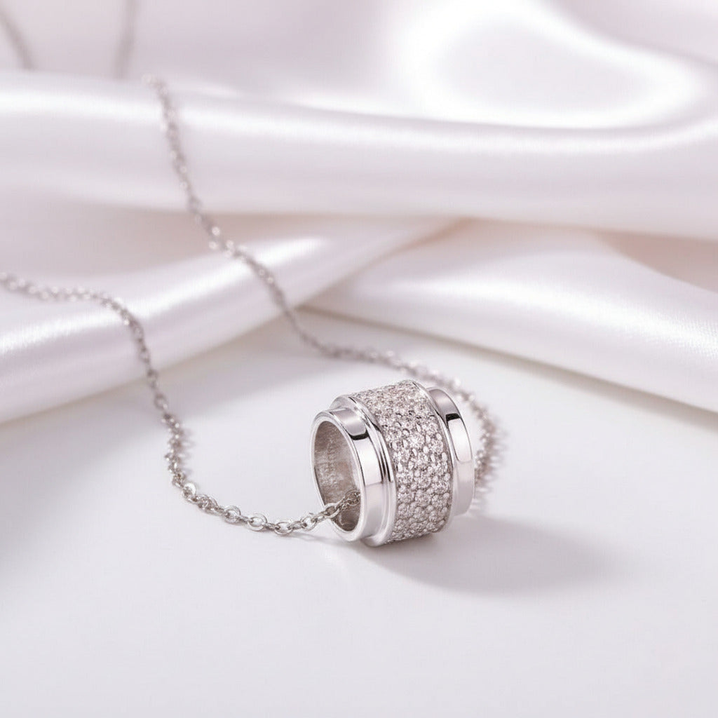 0.69ct Diamond Bridal Pendant Necklace-Black Diamonds New York