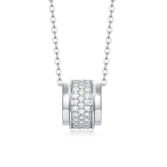 0.69ct Moissanite Diamond Bridal Pendant Necklace-Black Diamonds New York