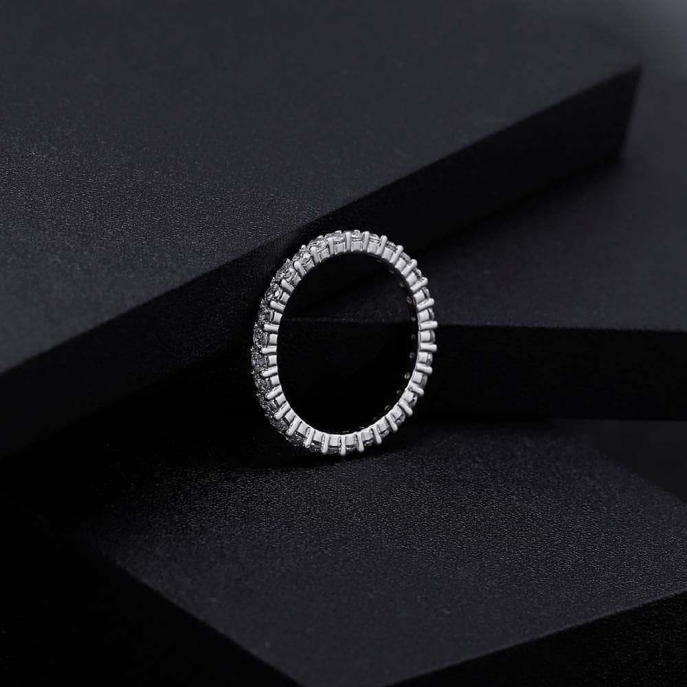 0.87Ct 2mm EF color Moissanite Ring Band - Black Diamonds New York