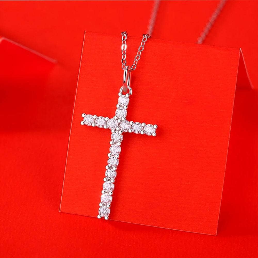 0.9 ct Diamond Christian Religious Cross Pendant Necklace-Black Diamonds New York