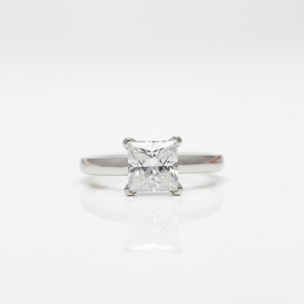 1 2 Carat Princess Cut Solitaire Engagement Ring